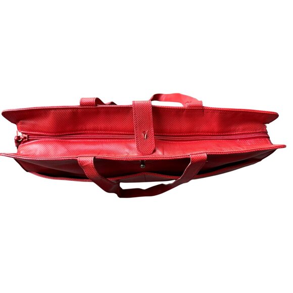 Bottega Veneta Red Leather Document Tote Shoulder Bag w Black Interior - Picture 7 of 16